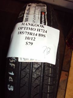 Hankook Optimo H724 185 75R14 89s Brand New Tire
