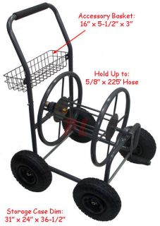 Mobile Garden Hose Reel Cart w Wheels 225 x 5 8
