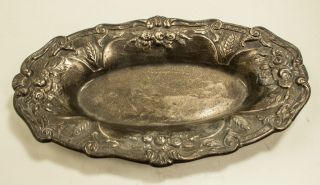 Antique Frank M Whiting Co Sterling Silver Repousse Tray Circa 1896
