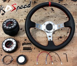 Steering Wheel Hub Quick Release Nissan s13 s14 320mm Black Silver 3
