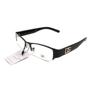 Eyewear Black Metal Frame Half Rim Clear Lens Eye Glasses New