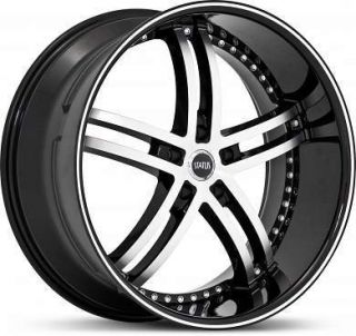 Knight 5 S816 Black Machined Wheels Rims 305 35 24 Tire Package