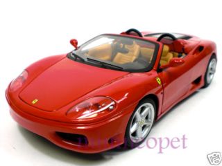 Hot Wheels Elite Ferrari 360 Spider 1 18 Diecast Red