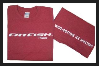 New Eskimo Ice Fishing Fatfish T Shirt Adult Size Large Tee Shirt
