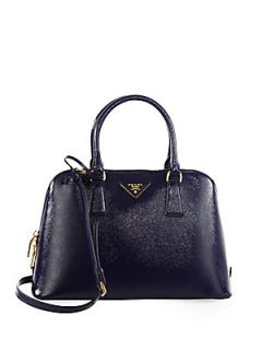 Prada Saffiano Vernice Promenade Shoulder/Crossbody Bag in Nero Black NWT  BN2316