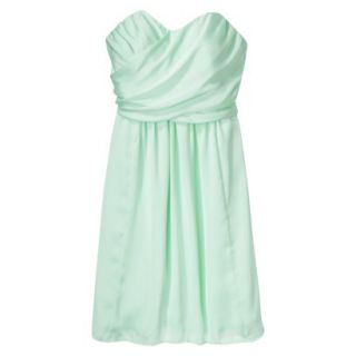 TEVOLIO Womens Plus Size Satin Strapless Dress   Cool Mint   26W