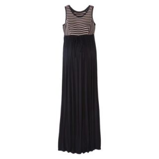 Liz Lange for Target Maternity Sleeveless Maxi Dress   Black/Gray XL