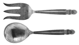 Frank Whiting Princess Ingrid 2 Piece Salad Set, Solid Pieces   Sterling, 1945,