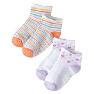 Circo Infant Toddler Girls 2 Pack Low Cut Socks   Moxie Peach 12 24 M