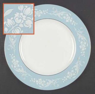 Royal Doulton Alexandria Dinner Plate, Fine China Dinnerware   White Flowers/Lea
