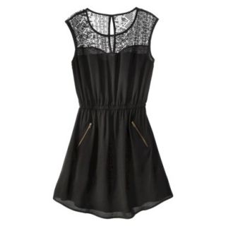 Xhilaration Juniors Lace Top Dress   Black M