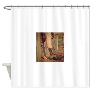 CafePress Kick Up Your Boots Shower Curtain Free Shipping! Use code FREECART at Checkout!