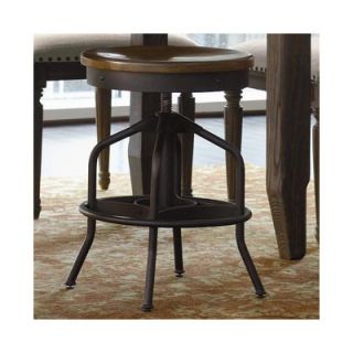 Universal Furniture Great Rooms Swivel Factory Stool in Distressed Hickory St