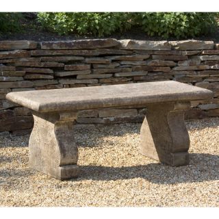 Campania International Provencal Cast Stone Backless Garden Bench   BE 106 AL