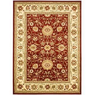 Lyndhurst Collection Majestic Maroon/ivory Rug (8 X 11)