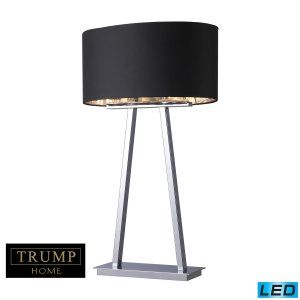 Dimond Lighting DMD D1479 LED Empire Trump Home 2 Light Table Lamp with Oval Bla