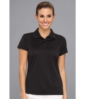 adidas Golf CLIMACOOL Diagonal Textured Polo Womens Short Sleeve Knit (Black)
