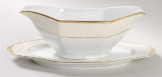 Heinrich   H&C Colonial Gravy Boat with Attached Underplate, Fine China Dinnerwa