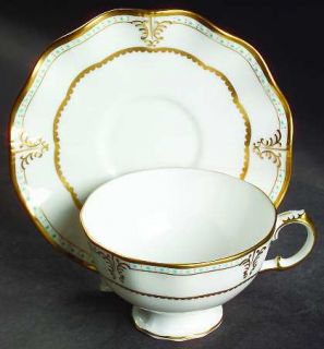 Royal Crown Derby Lombardy Footed Cup & Saucer Set, Fine China Dinnerware   Roya