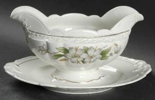 Royal Jackson Lord Arlington Gravy Boat with Attached Underplate, Fine China Din