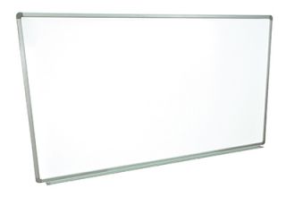 Luxor Furniture 72x40 in Painted Steel Magnetic White Board w/ Aluminum Frame & Tray
