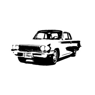 Oldsmobile Cutlass Classic Car Graphic Vinyl Wall Decal (BlackEasy to apply with included instructionsDimensions: 22 inches wide x 35 inches long )