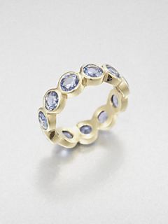 Temple St. Clair Sapphire & 18K Gold Eternity Ring   Gold