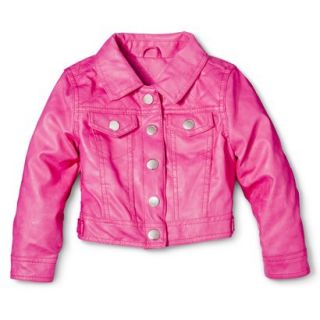Dollhouse Infant Toddler Girls Faux Leather Jacket   Pink 12 M