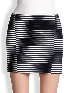 Thakoon Stripe Mini Skirt   Blue White