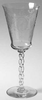 Morgantown Elizabeth Clear Water Goblet   Stem 7664, Etch #757, Clear