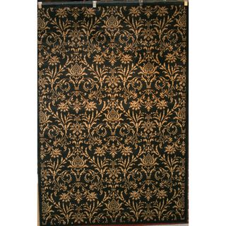 Damask Black Rug (53 X 77) (PolypropyleneConstruction Method: Machine MadePile Height: 0.5 in.Style: TransitionalPrimary color: BlackSecondary colors: BrownPattern: OrientalTip: We recommend the use of a non skid pad to keep the rug in place on smooth sur