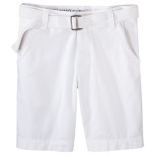 Mossimo Supply Co. Mens Belted Flat Front Shorts   Fresh White 44