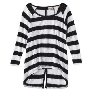 Mossimo Supply Co. Juniors Striped Button Back Sweater   Black/White XS(1)