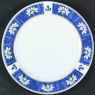 Majesticware Spring Daisy Dinner Plate, Fine China Dinnerware   Daisies On Blue