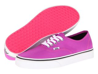 Vans Authentic Purple/True White) Skate Shoes (Pink)