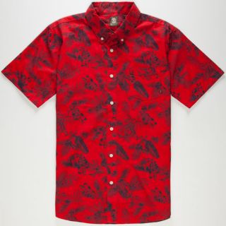 Tropical Thunder Mens Shirt Red In Sizes Large, Small, Medium, X Large,