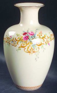 Lenox China QueenS Garden 9 Vase, Fine China Dinnerware   Tan Scrolls & Floral
