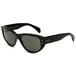 Ray ban Rb 4152 Vagabond 601 Black Plastic Cat Eye Sunglasses