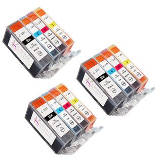 Sophia Global Compatible Ink Cartridge Replacement For Canon Pgi 225 Cli 226 (remanufactured) (pack Of 12) (Black, Cyan, Magenta, YellowPrint yield: Meets Printer Manufacturers Specifications for Page YieldModel: 3eaPGI225B3eaCLI226CMYPack of: 12 (3 Large