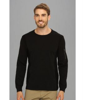 Calvin Klein Jeans L/S Knit Top w/ Ribbed Panels Mens Long Sleeve Pullover (Black)