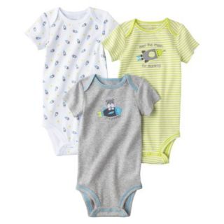 Just One YouMade by Carters Newborn Boys 3 Pack Bodysuit   Yellow 12 M