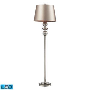 Dimond Lighting DMD D2228 LED Hollis Floor Lamp with a Champagn Faux Silk Shade