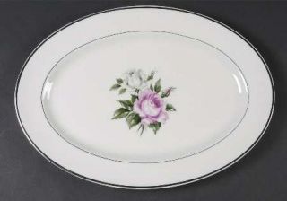 Royal Jackson Margaret Rose 13 Oval Serving Platter, Fine China Dinnerware   Pi