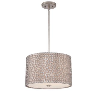 Quoizel Confetti 3 light Pendant (Steel Finish: Old silverNumber of lights: Three (3)Requires three (3) 100 watt A19 medium base bulbs (not included)Dimensions: 10 inches high x 16 inches deepWeight: 13 poundsThis fixture does need to be hard wired. Profe