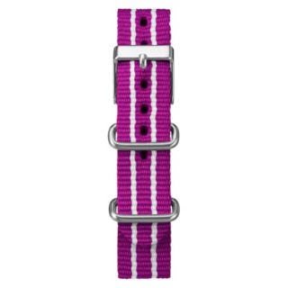 Womens Timex Weekender Midsize Slip Through Replacement Strap   Purple/White