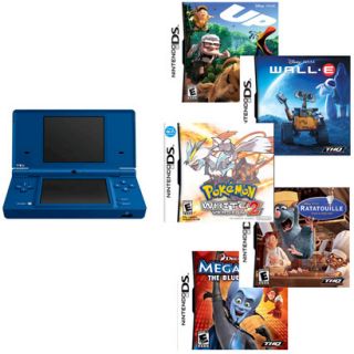Nintendo DS Matte Blue with Pokemon White 2 & 4 Additional Games (Nintendo DS)