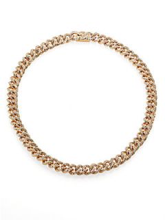 Adriana Orsini Pavé Chain Necklace   Gold