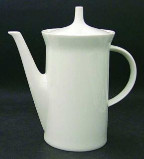 Rosenthal   Continental Linear/Berlin White Coffee Pot & Lid, Fine China Dinnerw