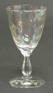 Fostoria Shell Pearl Cordial Glass   Stem #6055,Loop Optic,Iridescent