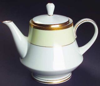 Noritake Astoria Teapot & Lid, Fine China Dinnerware   Gold Encrusted Band, Ivor
